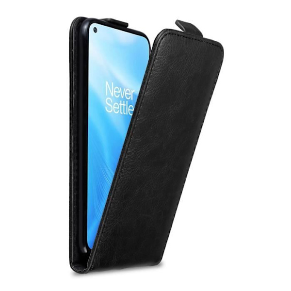 Coque - CADORABO - OnePlus Nord N200 5G - Flip-fodral Svart Natt - Magnetiskt skydd - Halvstyvt NATTSVART