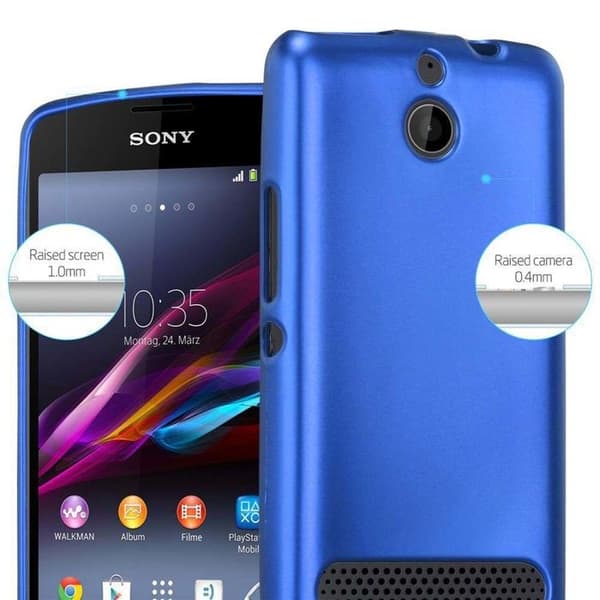 Skyddsfodral för Sony Xperia E1 Skyddsfodral i MATTE METALLBLÅ Design Blå