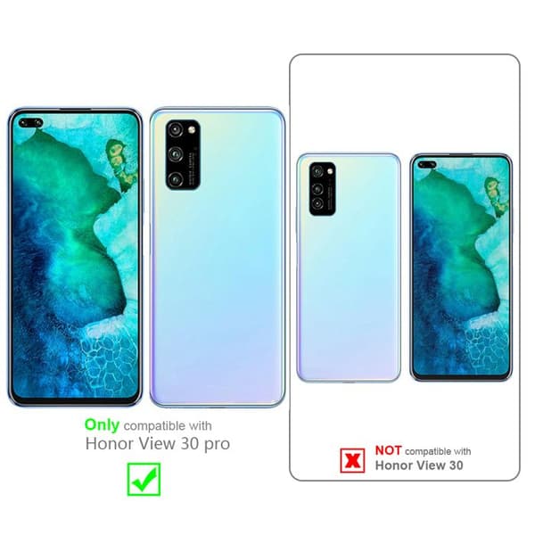 Transparent stötsäker silikonfodral för Honor View 30 PRO Svart