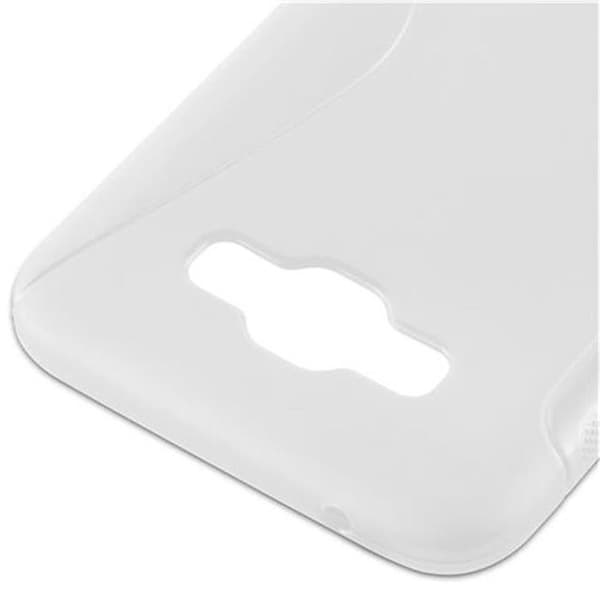 Skal för Samsung Galaxy E7 i SEMI TRANSPARENT Vit
