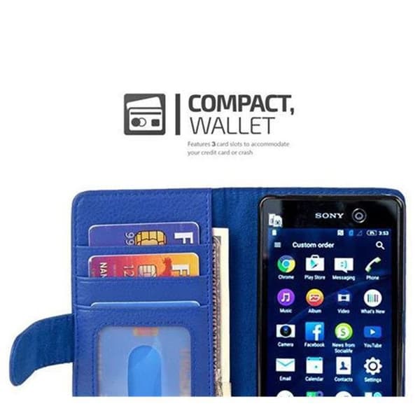 Etui för Sony Xperia M5 Fodral i HIMMELSBLÅ Skydd Blå