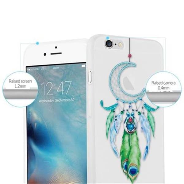 Fodral för iPhone 6 / 6S MOON DREAM CATCHER GRÖN Stötskydd med modern tryck Vit