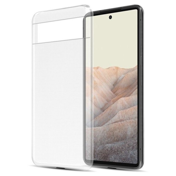 Transparent stötsäker silikonfodral för Google PIXEL 6 Vit