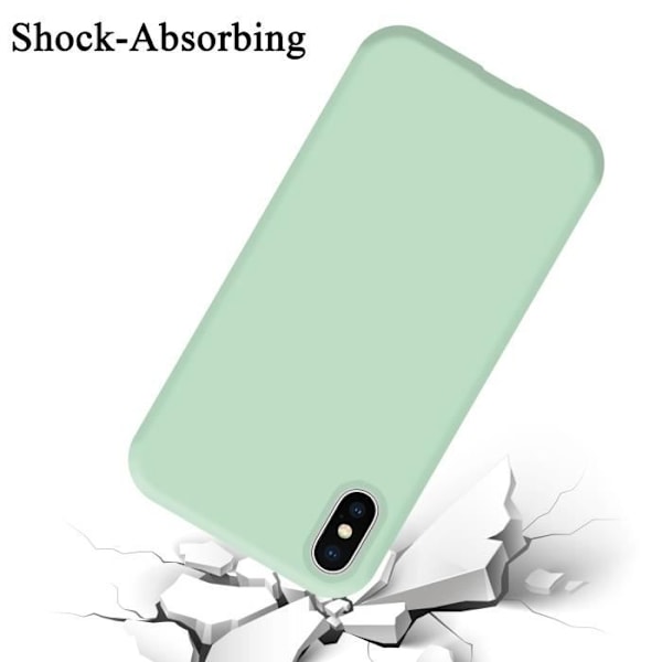 Mobilskal - CADORABO - Apple iPhone XS MAX - LIQUID LIGHT GREEN - Silikon TPU - Stötskydd VÄTSKA LJUSGRÖN