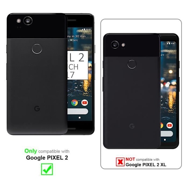 Skyddsfilm i härdat glas för Google Pixel 2 - CADORABO - Represistent - Transparent Transparent