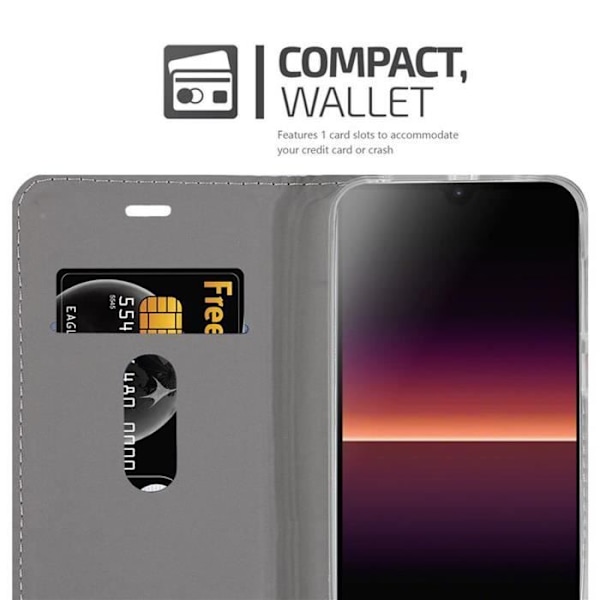 Fodral till Sony Xperia L4 - CADORABO - Blåsvart - Mjuk - Magnetisk Mörkblå