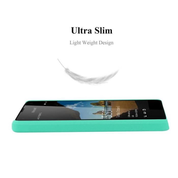 Cadorabo Fodral till Nokia Lumia 550 - i FROSTY GREEN - Slag- och reptålig hårdplastfodral