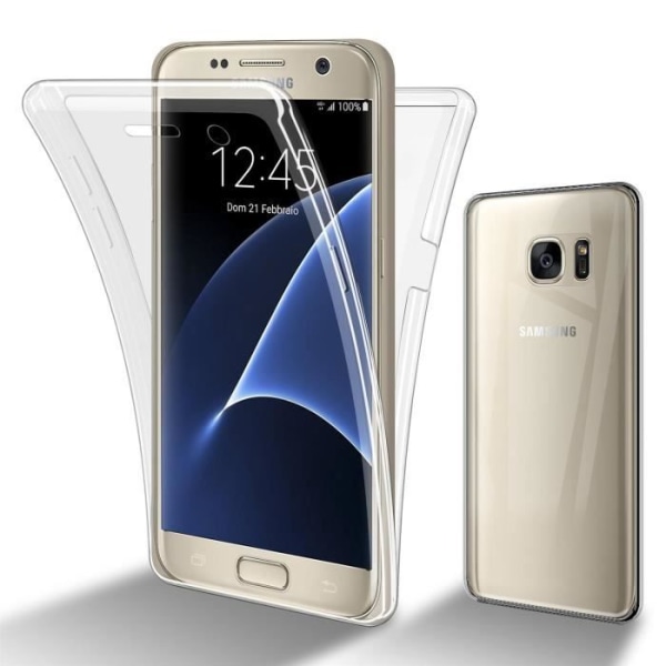 Cadorabo Fodral för Samsung Galaxy S7 i Transparent Fodral 360° Helkroppsskydd Skärmskydd Transparent