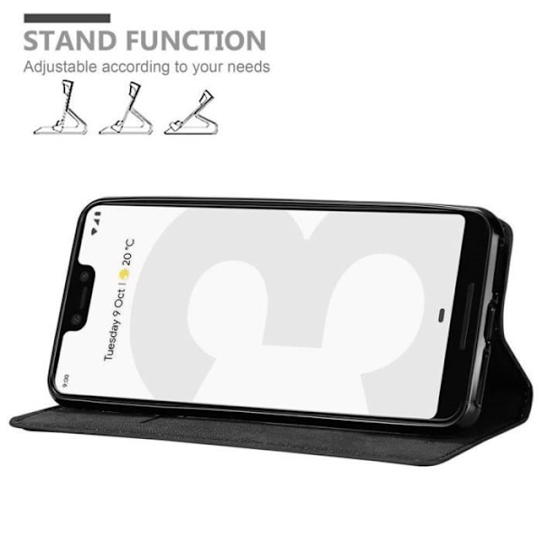 Cadorabo Fodral för Google Pixel 3 XL i MIDNIGHT BLACK