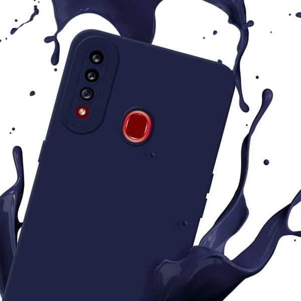 Skyddsfodral för Samsung Galaxy A20s i MÖRKBLA FLYTANDE Antichock Blå