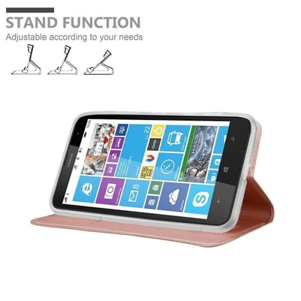 Fodral - CADORABO - Nokia Lumia 1320 - Rosa - Halvstyv - Magnetisk stängning Rosa