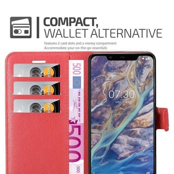 Fodral för Nokia 7.1 PLUS / X7 i KIRSCHRÖD RÖDA KÖRSBÄR