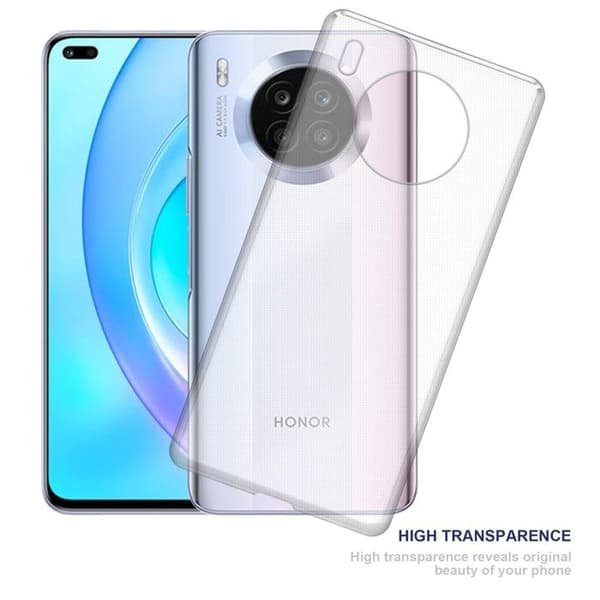 Transparent stötsäker silikonfodral för Honor 50 LITE Vit