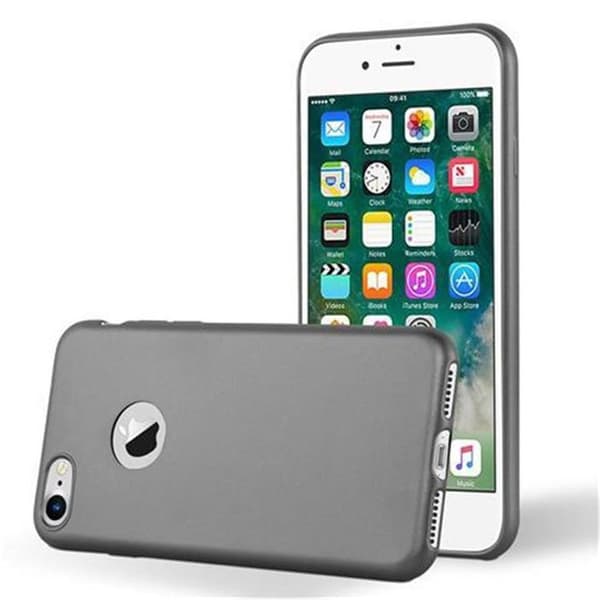 Skyddsfodral för iPhone 7 / 7S / 8 / SE 2020 i METALLISK GRÅ Matt Design Grå