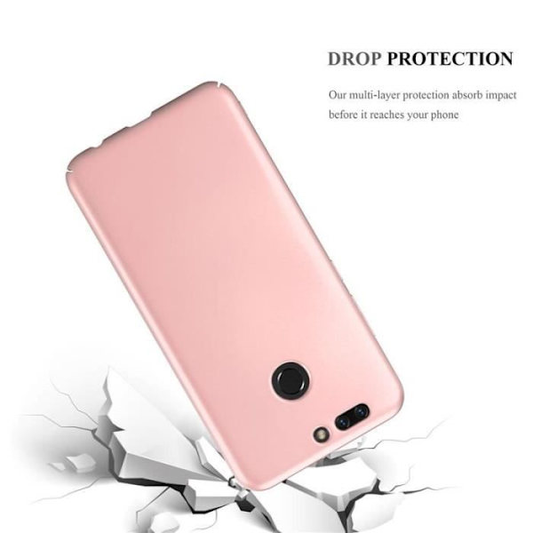 Coque - CADORABO - Honor 8 PRO - Hårdförsvar - Matt Metallisk Design - Orange Orange