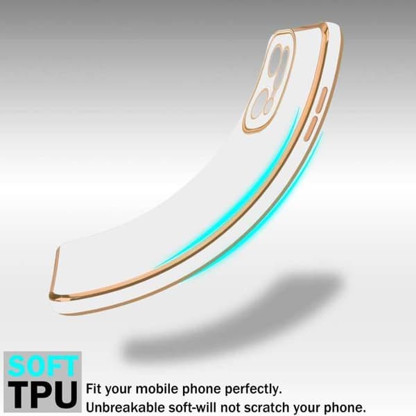 Fodral för Oppo FIND X5 PRO Glansig Vit - Guld med skydd för kamera Vit