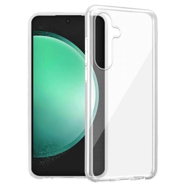 Transparent stötsäker silikonfodral för Samsung Galaxy S24 FE Vit