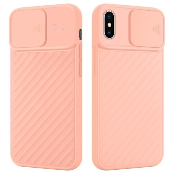 Fodral till Apple iPhone XR Matt Rosa Fodral Silikon TPU och kameraskydd