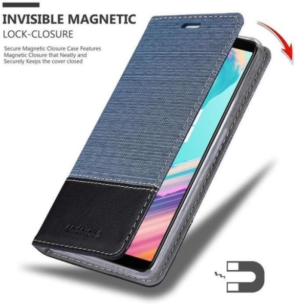 Cadorabo Fodral till OnePlus 5T i MÖRKBLÅ SVART