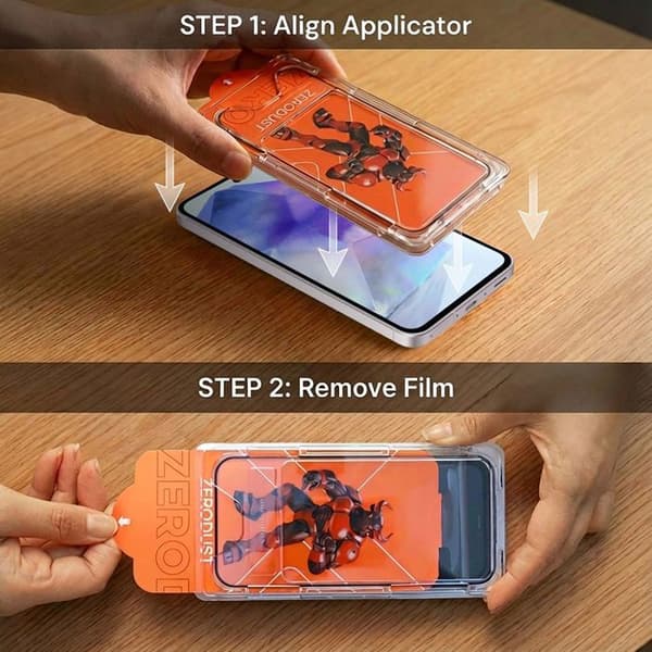 Härdat glas för Samsung Galaxy A55 5G Skärmskydd Vit