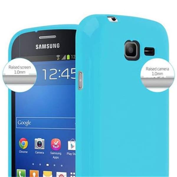 Skal för Samsung Galaxy TREND LITE GELÉ BLÅ LJUST Blå