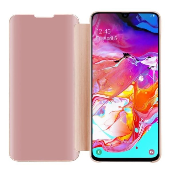 Fodral för Samsung Galaxy A70 / A70s i KUNZIT ROSE Clear View Cadorabo Cover 360 graders spegelskydd