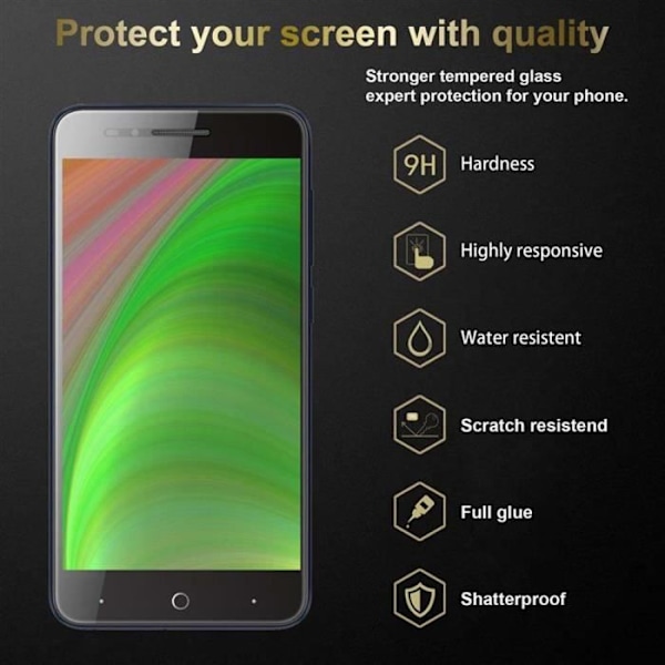 Skyddande film av härdat glas för ZTE Blade A612 - CADORABO - Rep-resistant - Transparent Transparent