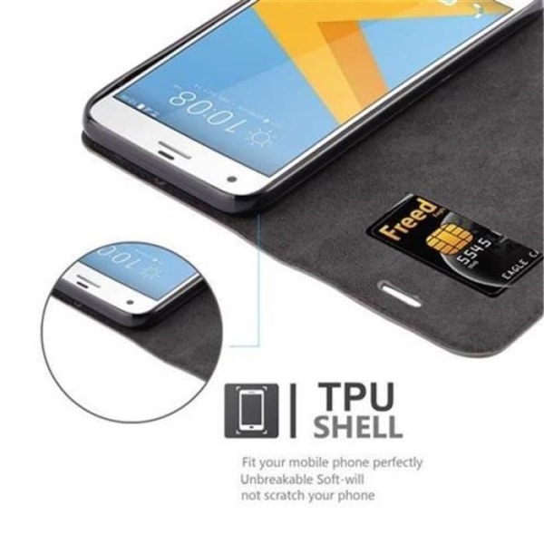 HTC ONE A9S Fodral i COFFEE BROWN från Cadorabo (INVISIBLE MAGNETIC CLOSURE Design) Helt skyddsfodral med Flip Flip
