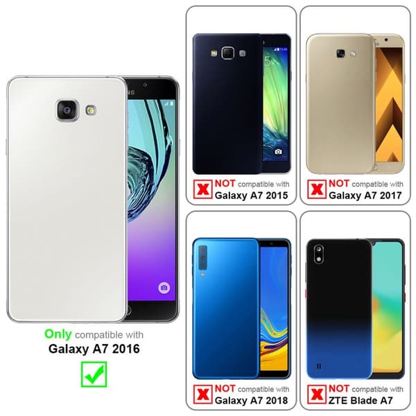 Skal för Samsung Galaxy A7 2016 i Helt Genomskinlig Vit
