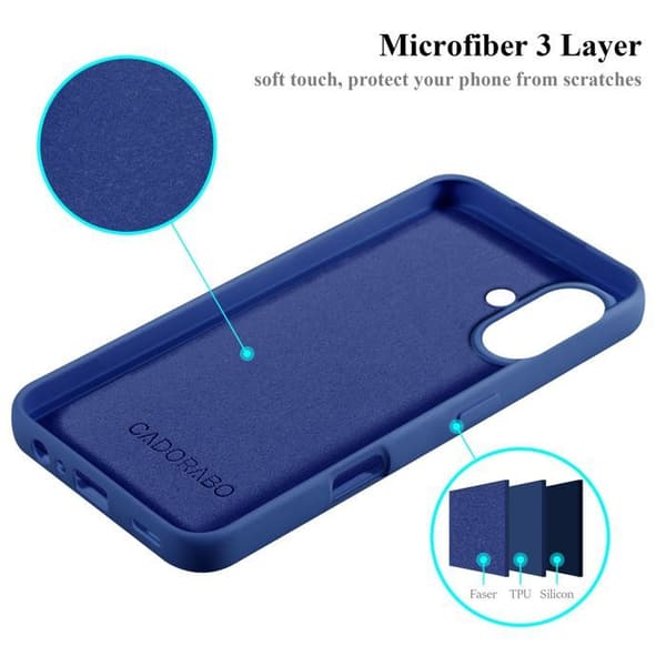 Skal för iPhone 16 PLUS Stötabsorberande i LIQUID BLUE Blå