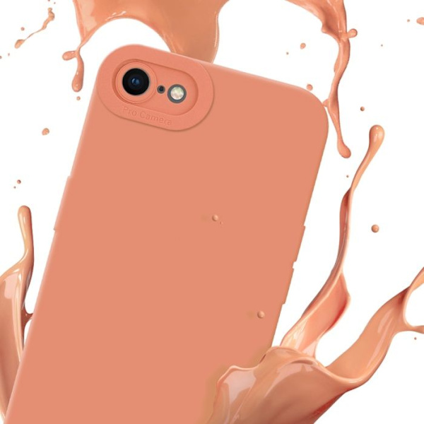 Fodral för Apple iPhone 7 / 7S / 8 / SE 2020 i LIGHT ORANGE FLUID Fodral Skal i flexibelt TPU silikonskydd Gul