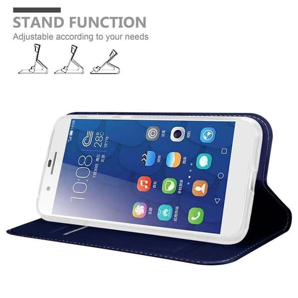 Flip-fodral för Honor 6 PLUS i MÖRKBLAU CLASSY Plånbok Stötsäker Blå