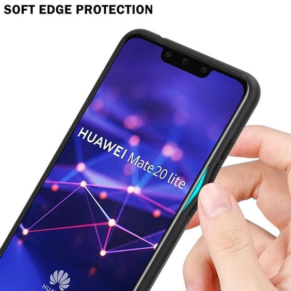 Fodral för Huawei MATE 20 LITE i VIOLETT - RÖD Stötsäker Bicolor design Svart