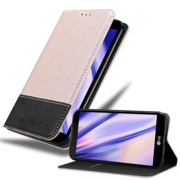 Coque plånbok - CADORABO - LG X Power - Syntetläder - Magnetstängning - 360° lock Svart