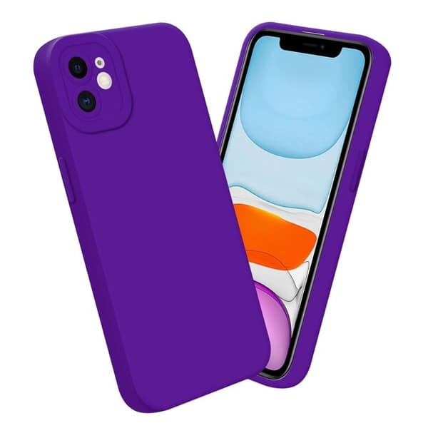 Skyddsfodral för iPhone 12 i MÖRKLILA FLUID Antichock Violett