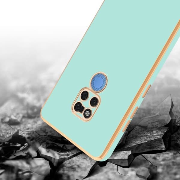 Fodral för Huawei MATE 20 Glansig Mintgrön - Guld med skydd för kamera Grön