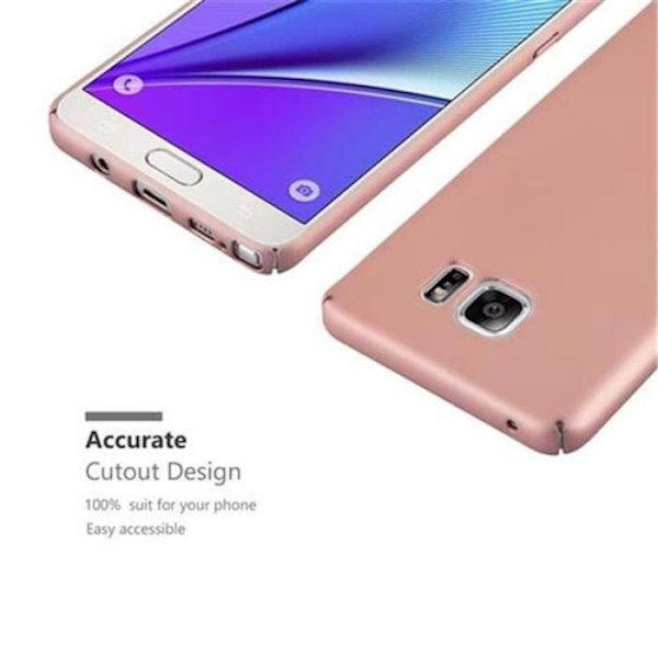 Cadorabo Fodral för Samsung Galaxy NOTE 5 ROSE GOLD METALL MATT METALL Hårt plastskydd Skydd Hårt fodral Skal Ultra Slim Bumper Rose guld