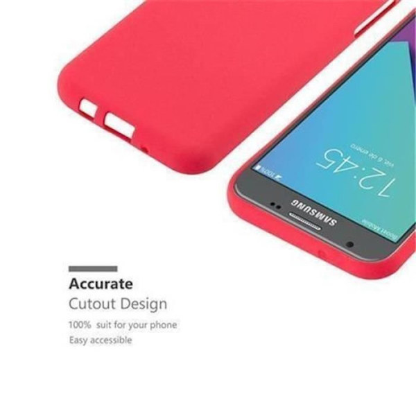 Samsung Galaxy J5 2017 (7) US Version Fodral i RED FROST av Cadorabo (FROST Design) Ultratunt mjukt silikongel TPU-fodral