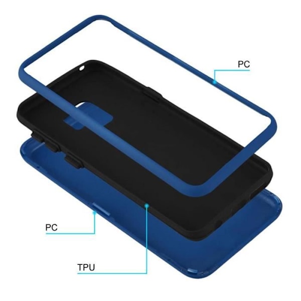 Fodral för Samsung Galaxy S9 PLUS - CADORABO - Mörkblå - Hybridskydd - TPU-silikon - Plastisk Mörkblå