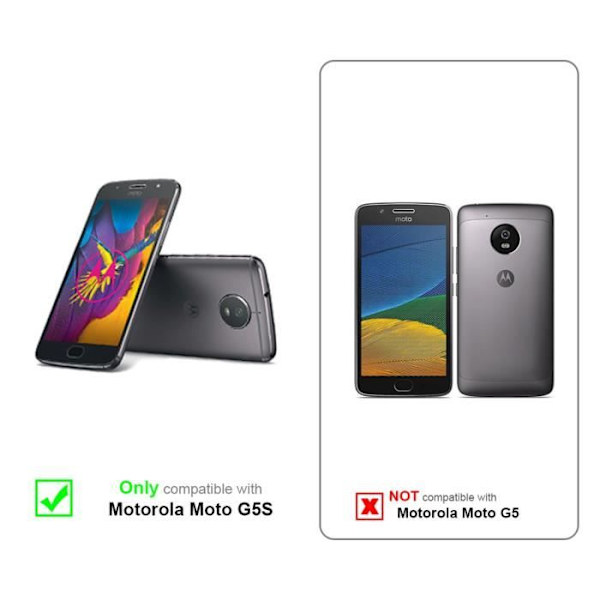 Coque - CADORABO - MOTO G5S - Stöttålig Skydd - Frostad Design - Färg Frosty Grön Frostig grön