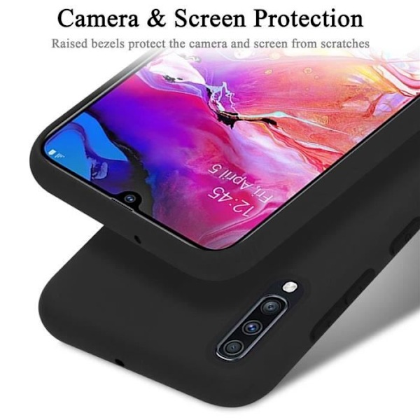Cadorabo skal för Samsung Galaxy A70/A70S - i Svart - Flexibelt TPU-silikon Svart