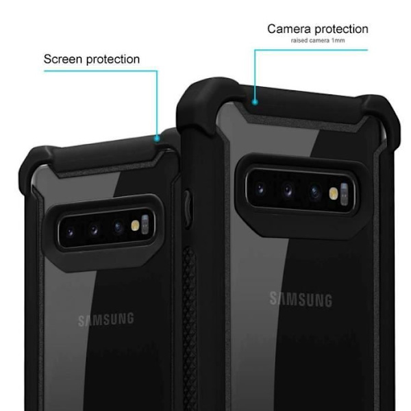 Coque - CADORABO - Samsung Galaxy S10 - 2-i-1 - Stötskydd - Elegant Design Svart