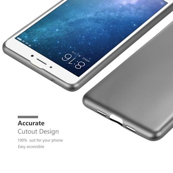 Coque - CADORABO - Xiaomi Mi MAX 2 - Metallisk Grå - Silikon TPU - Stötskydd METALLISK GRÅ