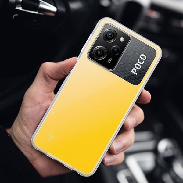 Transparent stötsäker silikonfodral för Redmi Note 12 Pro 5G Vit