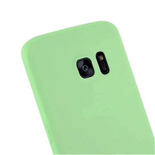 Skyddsfodral för Samsung Galaxy S7 EDGE CANDY GRÖN PASTELL Stötskydd Silikon Grön