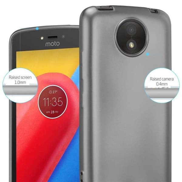 Skyddsfodral för Motorola MOTO C PLUS Skyddsfodral i MATTS GRÅ METALLISK design Grå