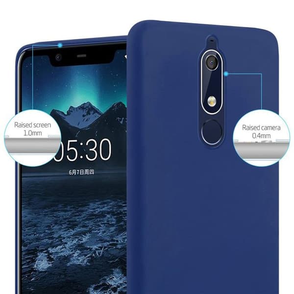 Skyddsfodral för Nokia 5.1 CANDY MÖRKBLEU Stötabsorberande Silikon Blå