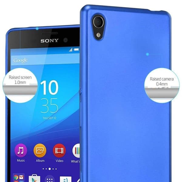 Skyddsfodral för Sony Xperia M4 AQUA Skyddsfodral i MATTE DESIGN i METALLBLÅ Blå