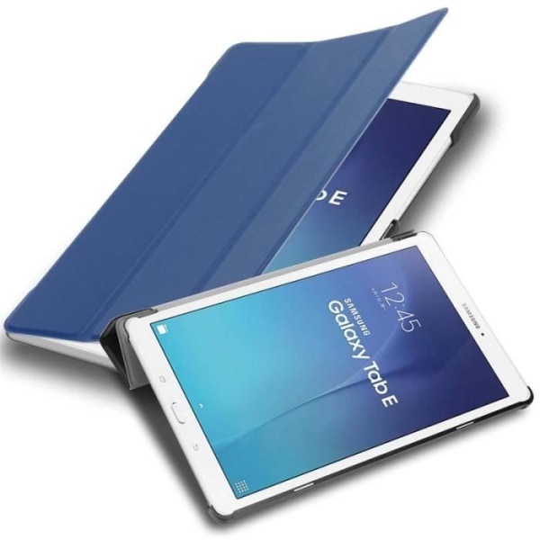 Cadorabo Fodral till Samsung Galaxy Tab E (9,6" Zoll) SM-T561 - T560 i blått - UTAN automatisk väckning