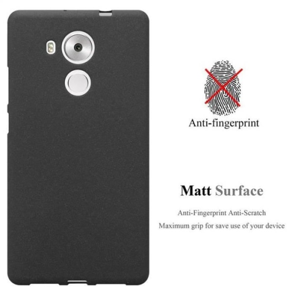 Cadorabo-fodral fungerar med Huawei MATE 8 i FROST BLACK - Stötsäker och reptålig TPU-silikonhölje - Ultratunnt skyddande